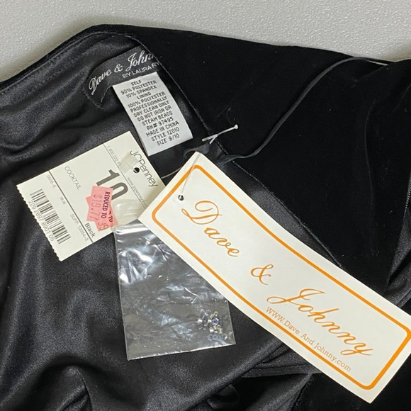 Vintage Dave Johnny Womens Velvet Maxi Dress Size 9/10 Whimsigoth Beaded Formal - Picture 9 of 12